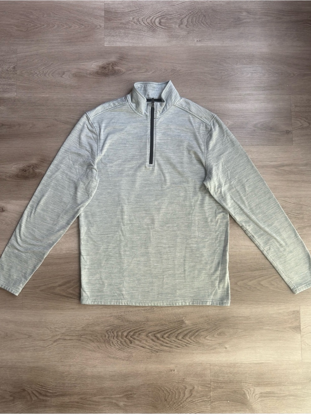 01.ALGO Performance Gray Quarter Zip Fleece Pullover Size M